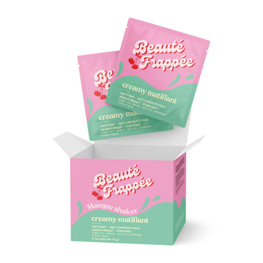 Masque crémeux matifiant et anti imperfections (Pack de 5 + Shaker)