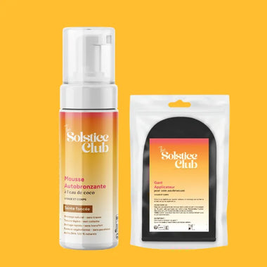 Mousse autobronzante Eau de coco et son gant applicateur