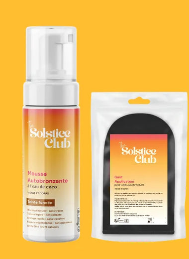 Mousse autobronzante Eau de coco et son gant applicateur