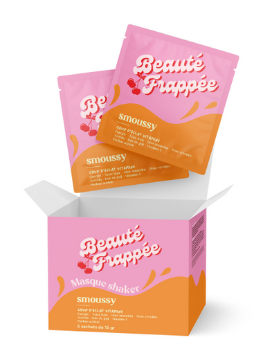Masque coup d’éclat et défatiguant smoussy (Pack de 5 + shaker)